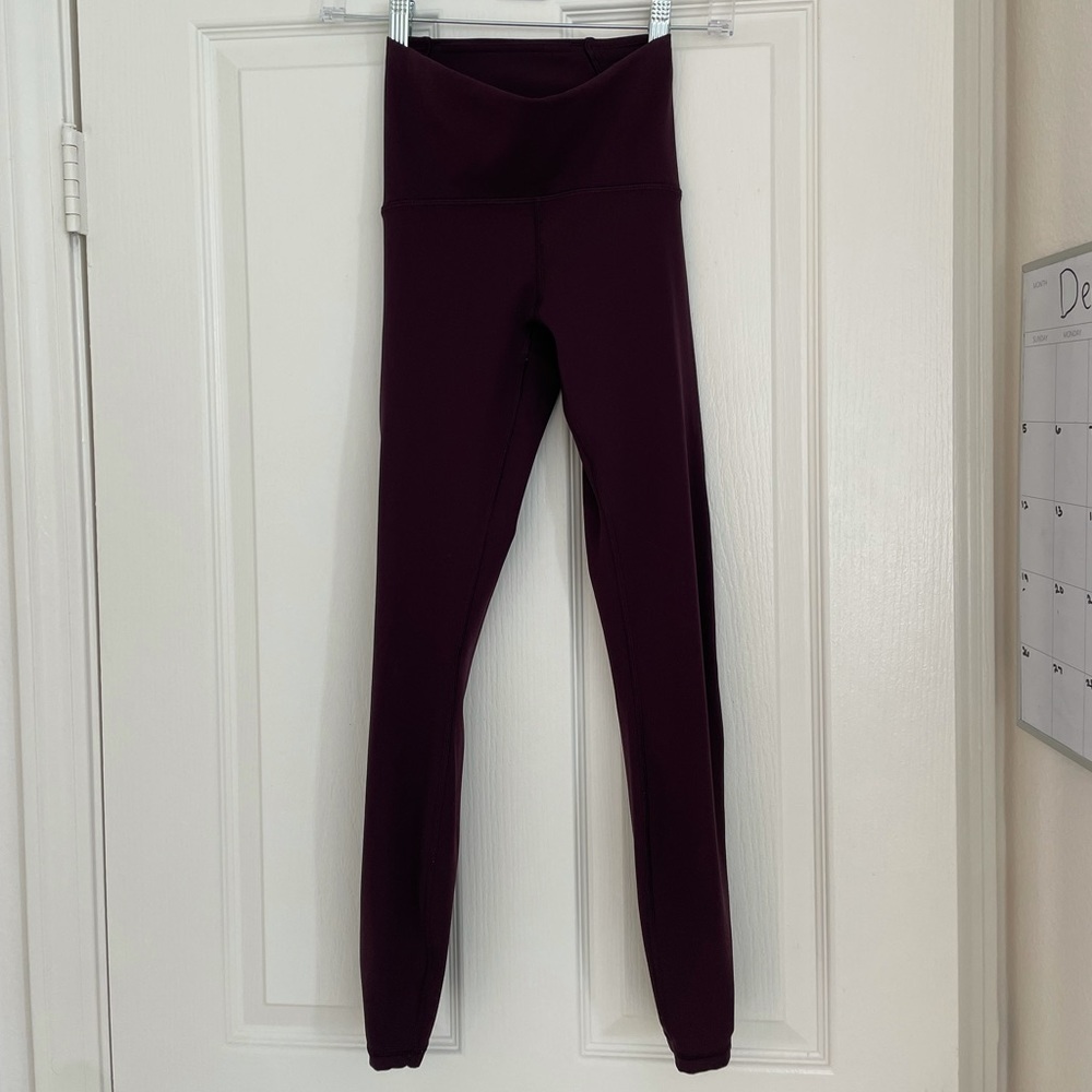 Maroon Lululemon full length leggings